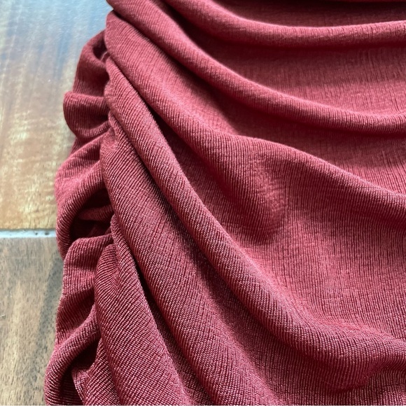 Lucy in the Sky Ruched Halter Dress in Rust Orange Size S - Picture 6 of 11